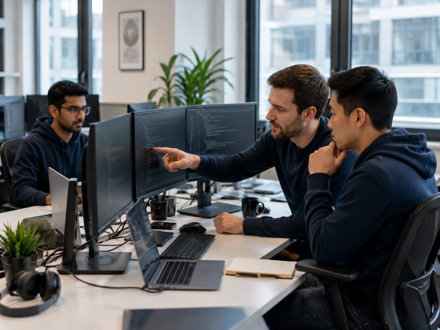 Technology team at work